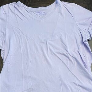 Life Is Good Light Purple V-Neck Tee